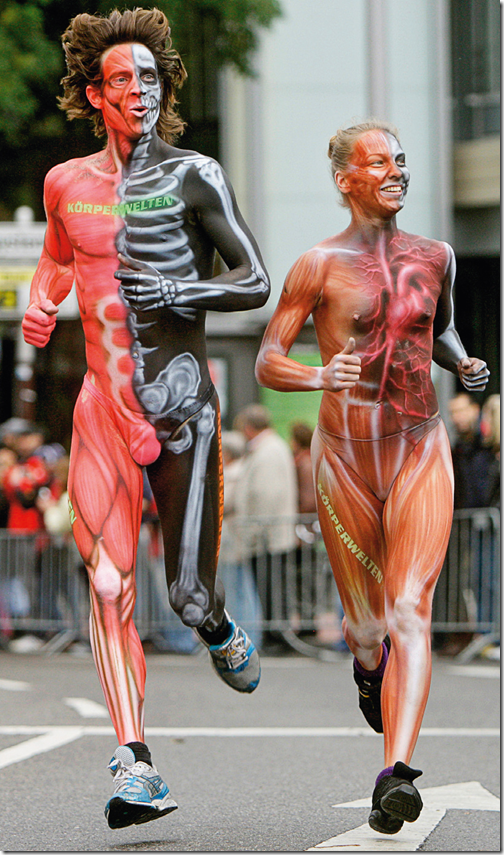 KörperWelten in marathon van Keulen 